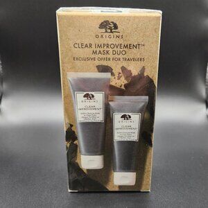 NIB 2 pc Origins Clear Improvement Active Charcoal Mask to Clear Pores 2.5 oz/ea